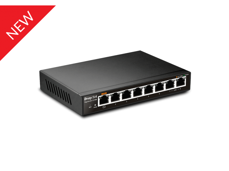 Draytek DSG1080 8port  Smart Gigabit Switch, 802.1q tagbased VLAN